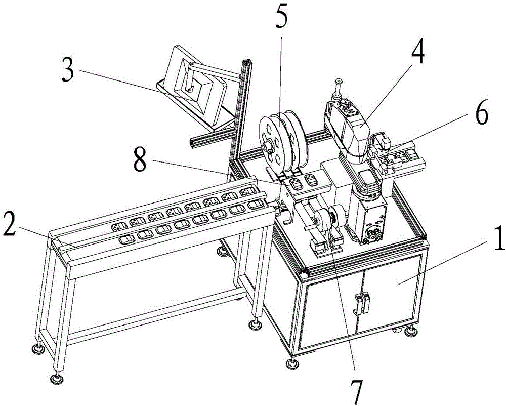 Intelligent electronic product anti-vibration pad assembling equipment