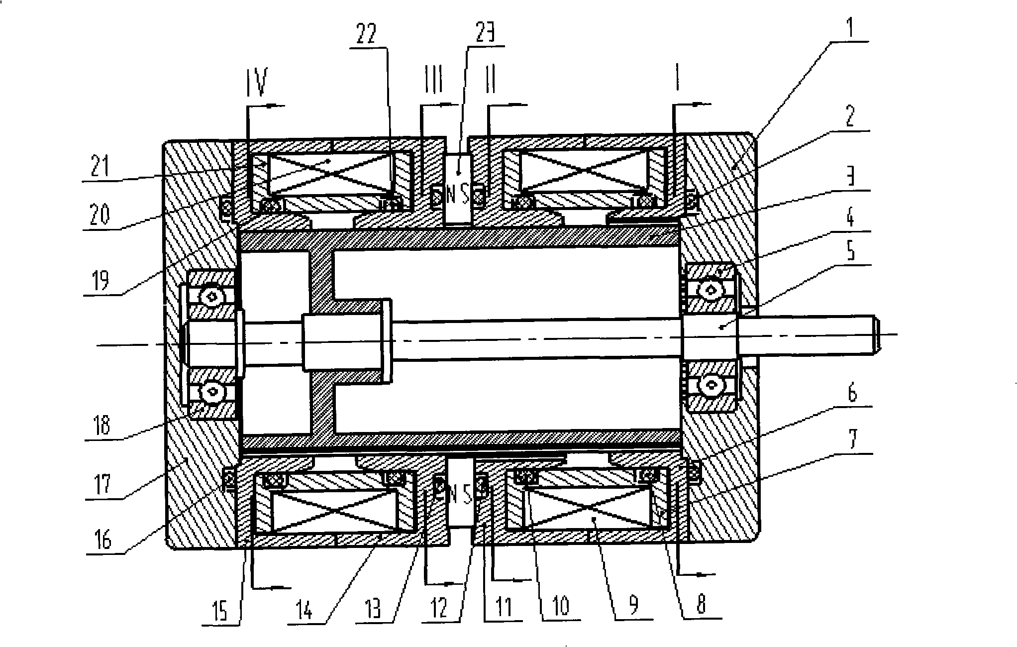 High pressure resistant rotary electromagnet with low inertia