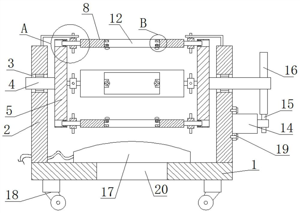 A LED light panel aging test device