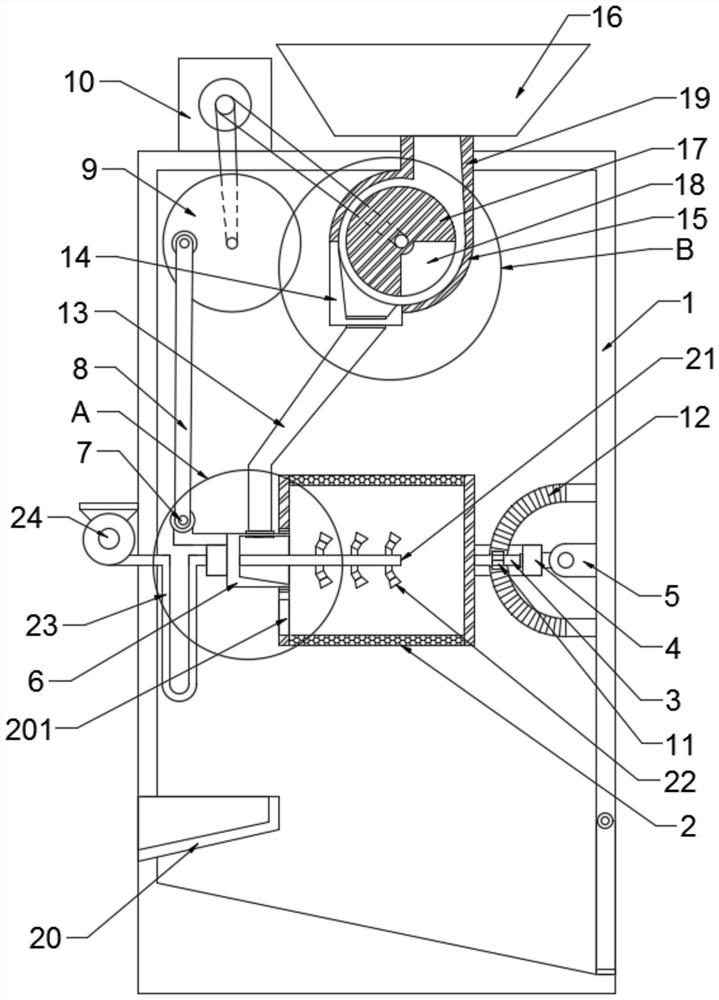 Sand screening device for building engineering