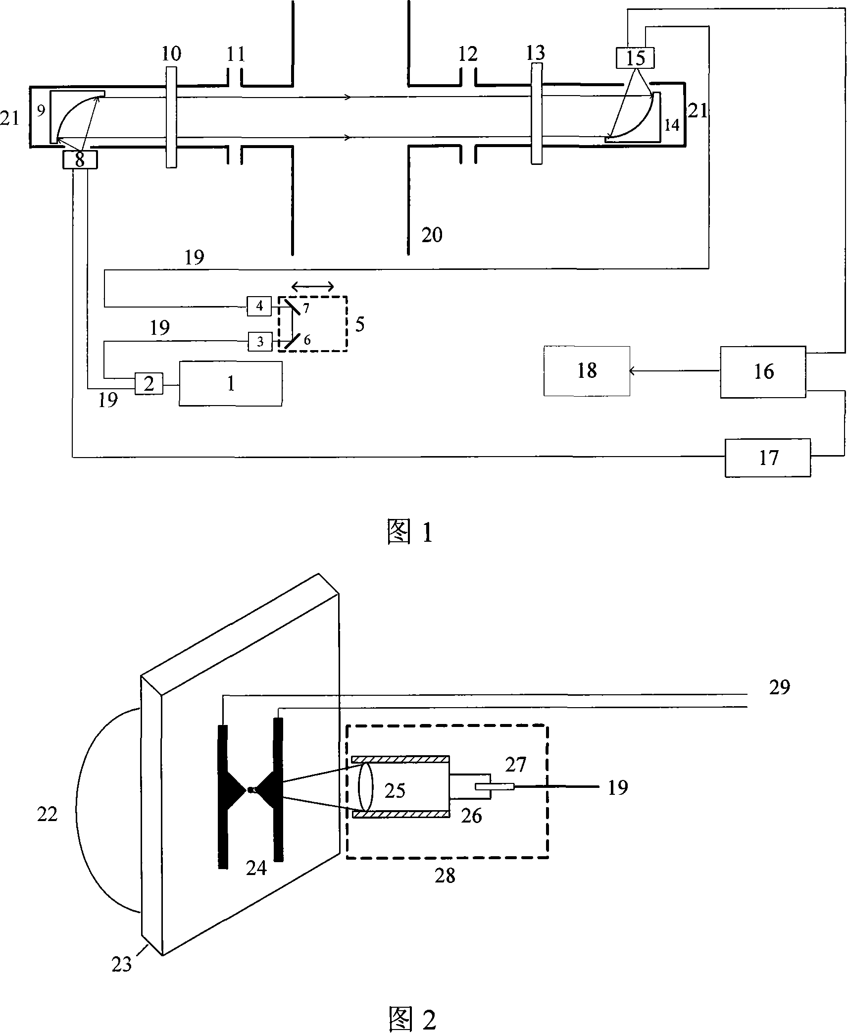 Gas solid two-phase flow granule density detection device and method based on terahertz transmission and detector
