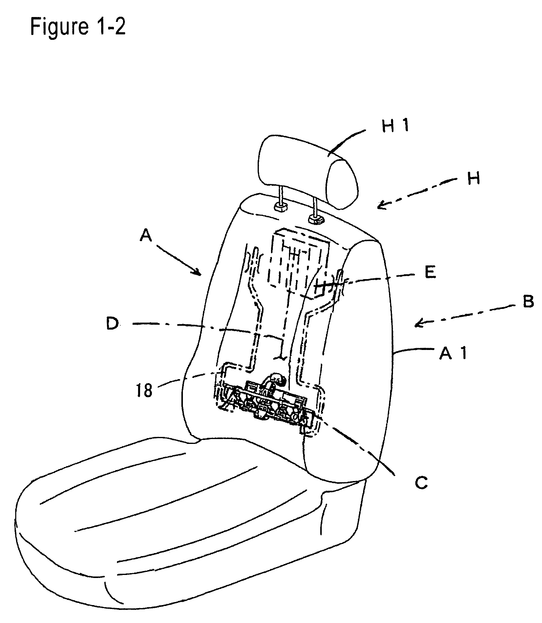 Headrest device for active headrest