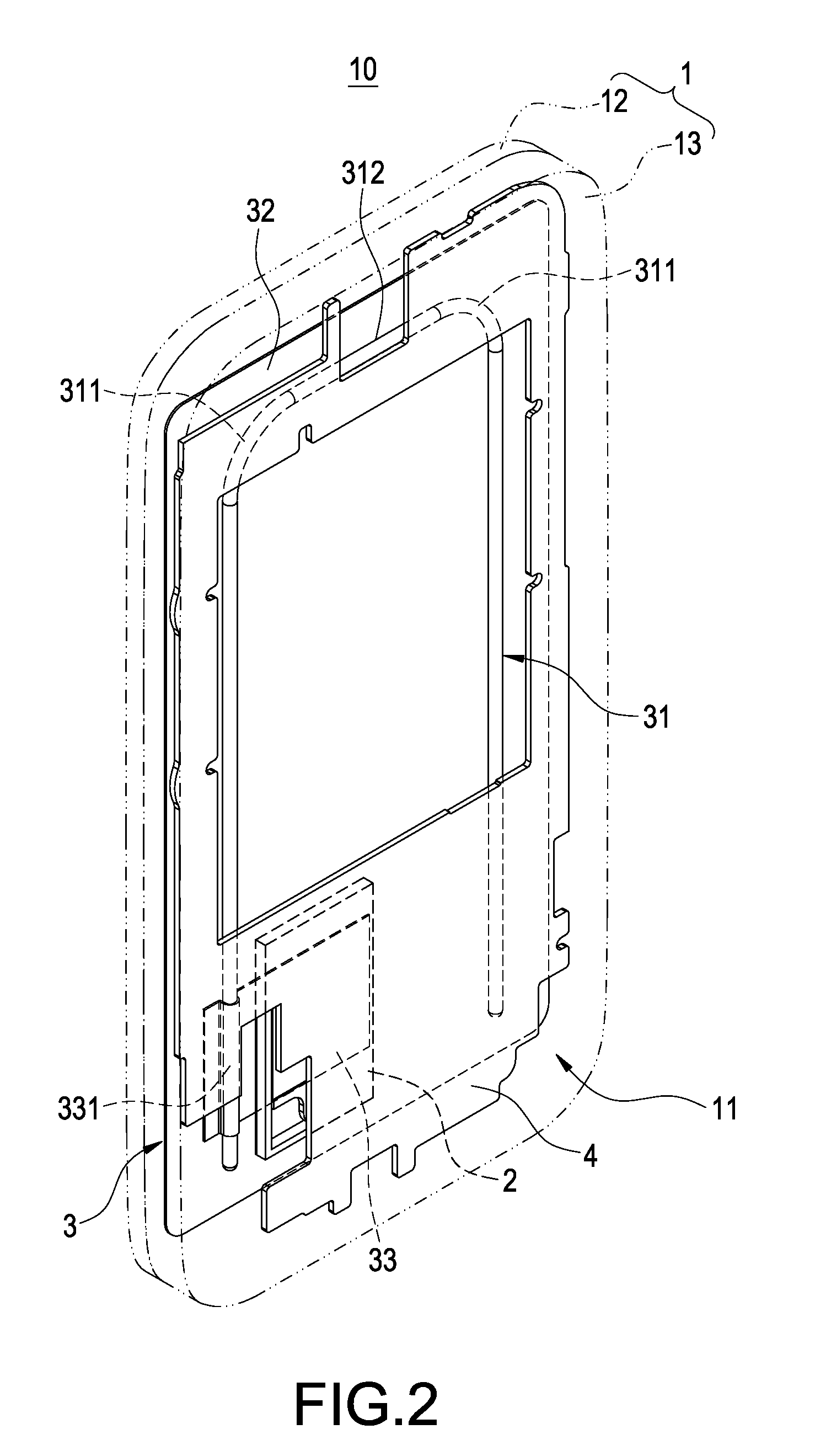 Handheld communication device with heat dissipating structure