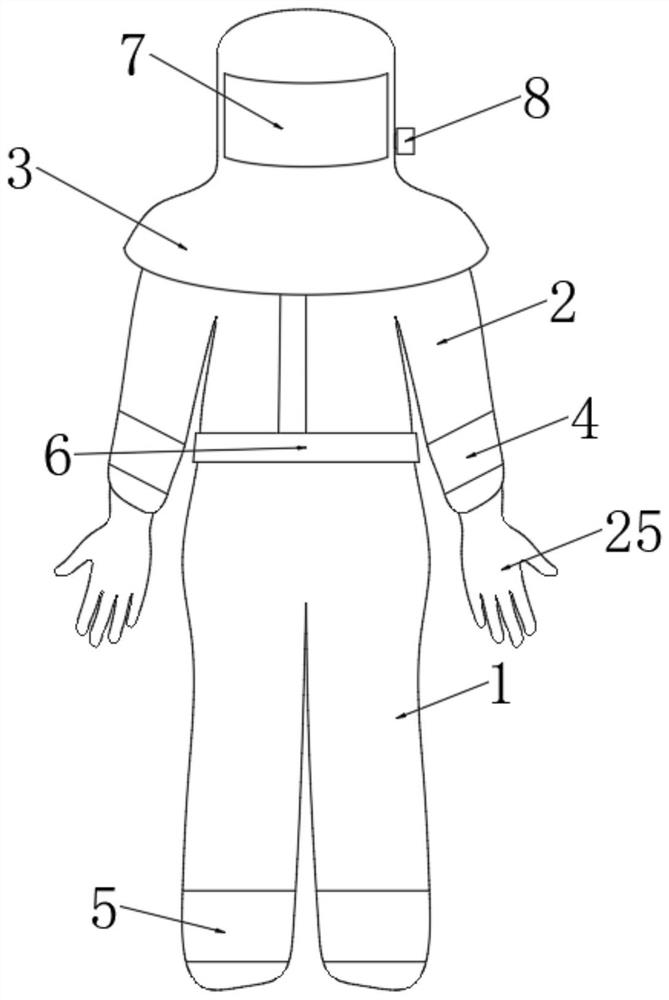 Integrated three-level protective clothing