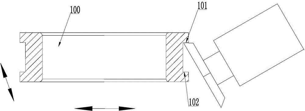 One-time grinding device and method of double blocking sides of inner ring of short cylinder