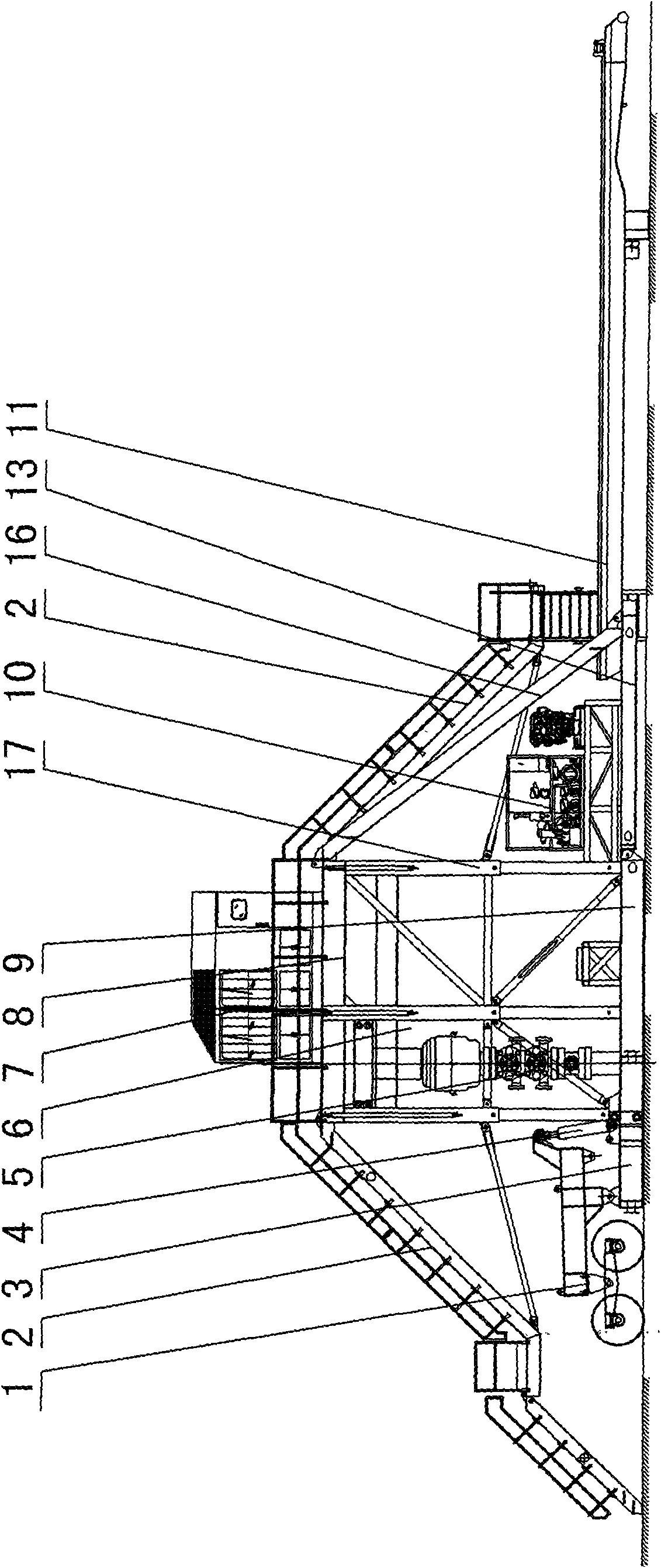 Novel trailing drilling platform