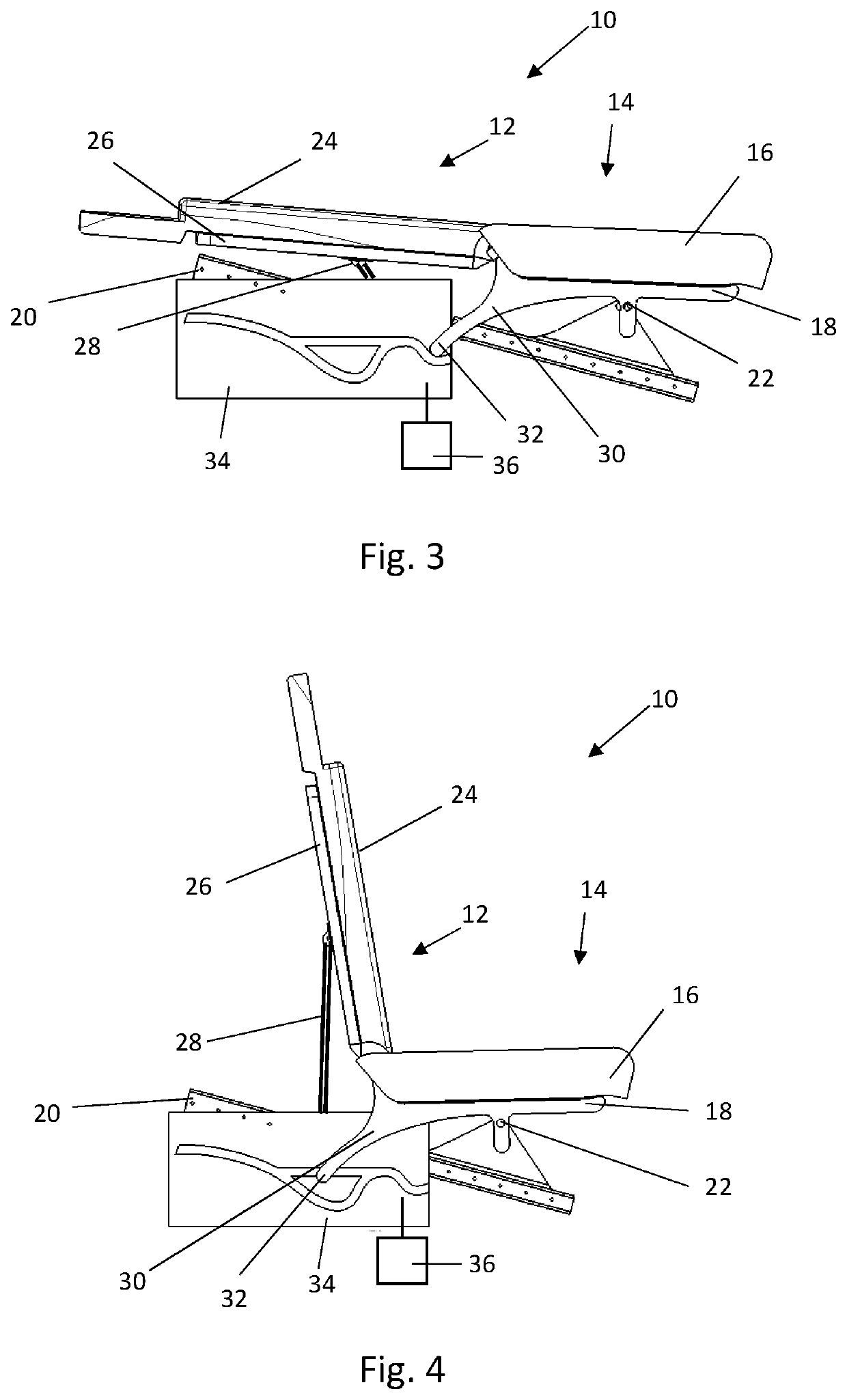 Aircraft seat with mechanism for seat actuation