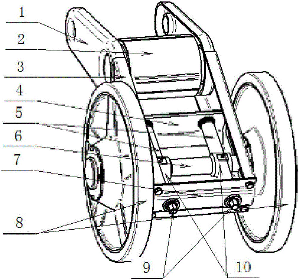 Rubber caterpillar band tensioning mechanism for all-terrain vehicle