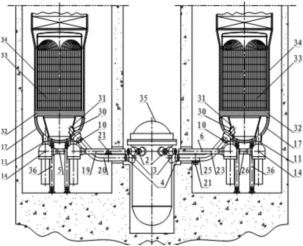 Reactor coolant loop arrangement of passive pressurized water reactor nuclear power plant