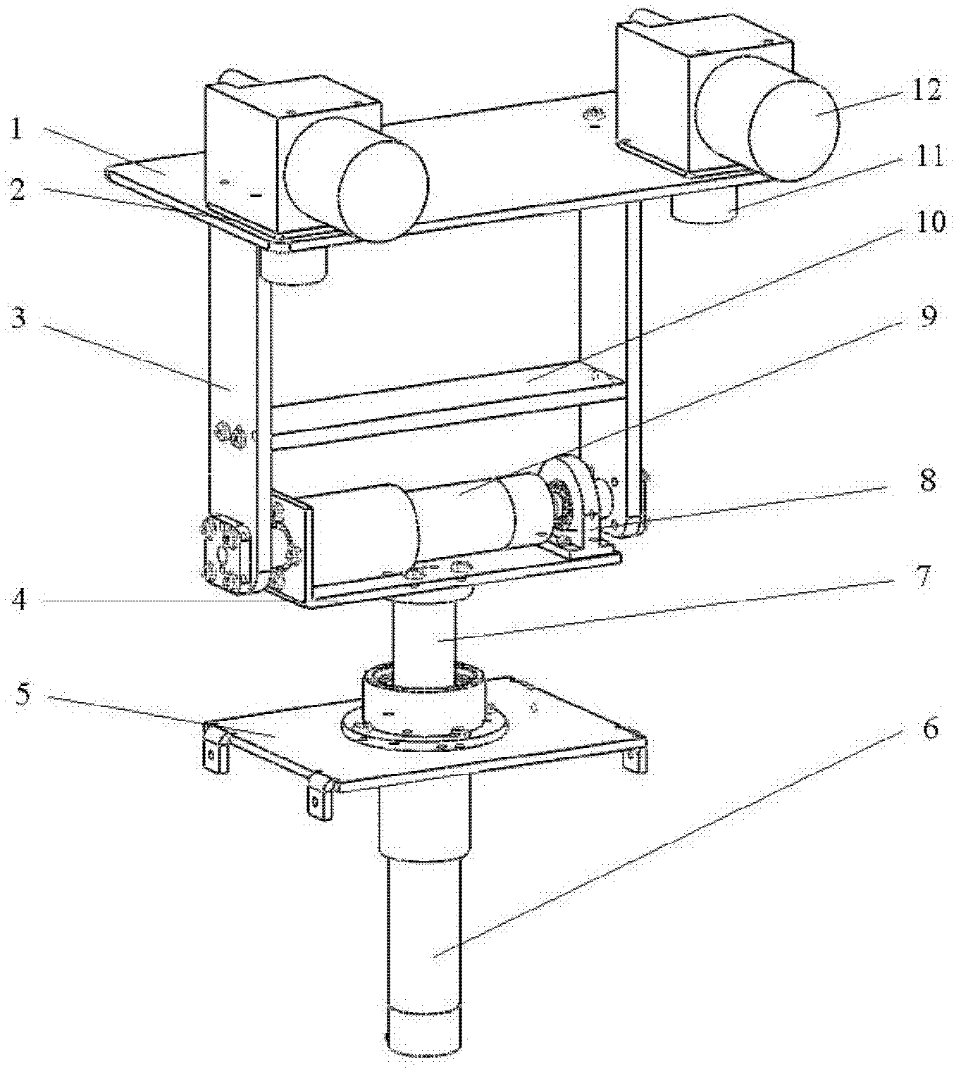 Wide-angle binocular vision identifying and positioning device for service robot