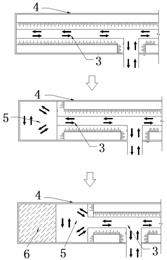 Comprehensive earth excavation method for large-scale cover-excavation top-down T-shaped transfer subway station