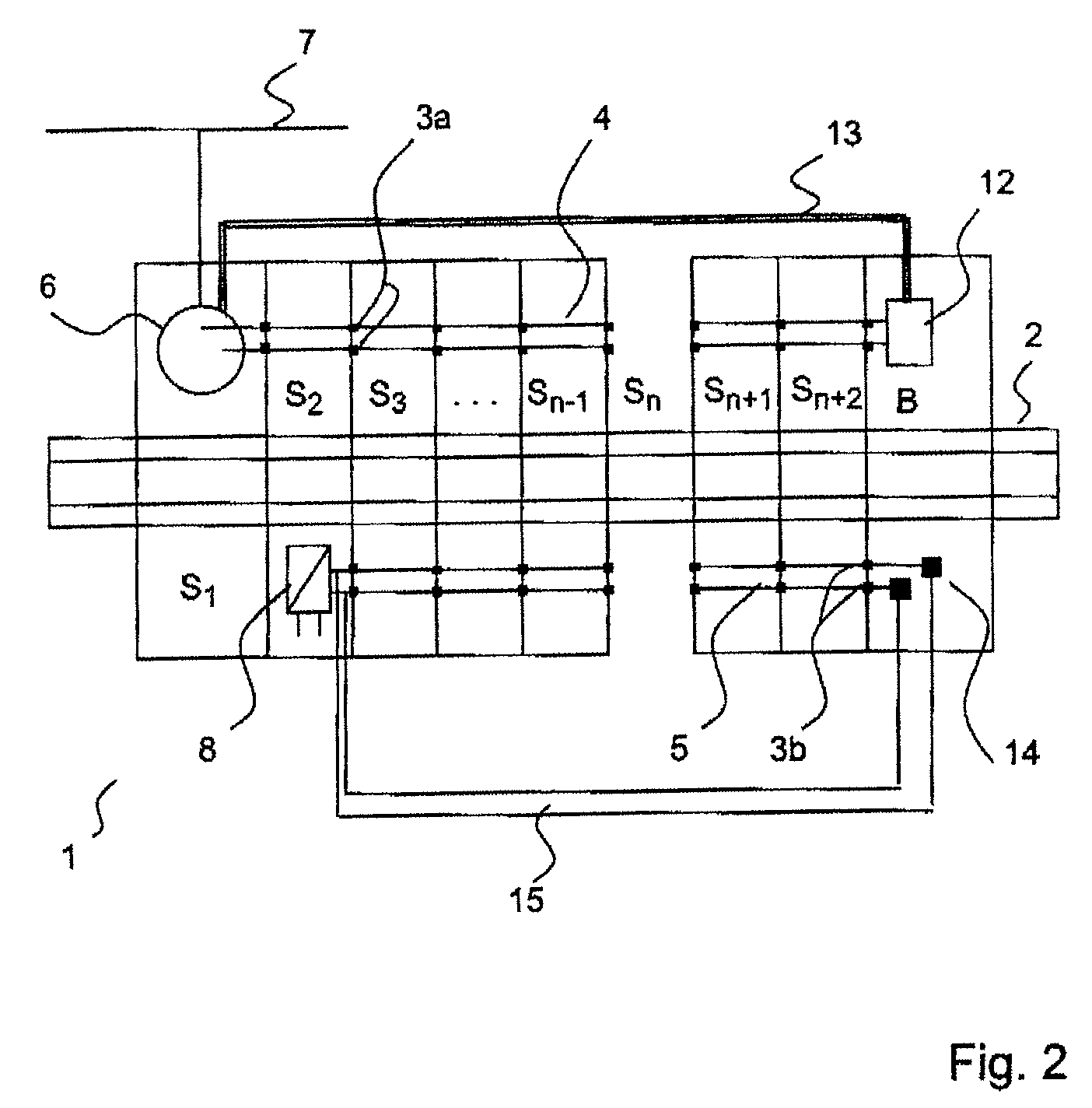 Monitoring and control device and bridge module therefor