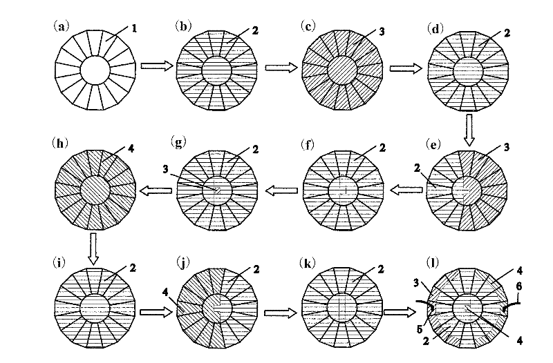 In-situ temperature measuring thermocouple on diamond anvil cell and preparation method thereof