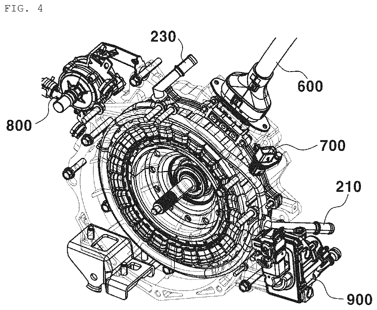 Motor housing with an integrated cooling passage