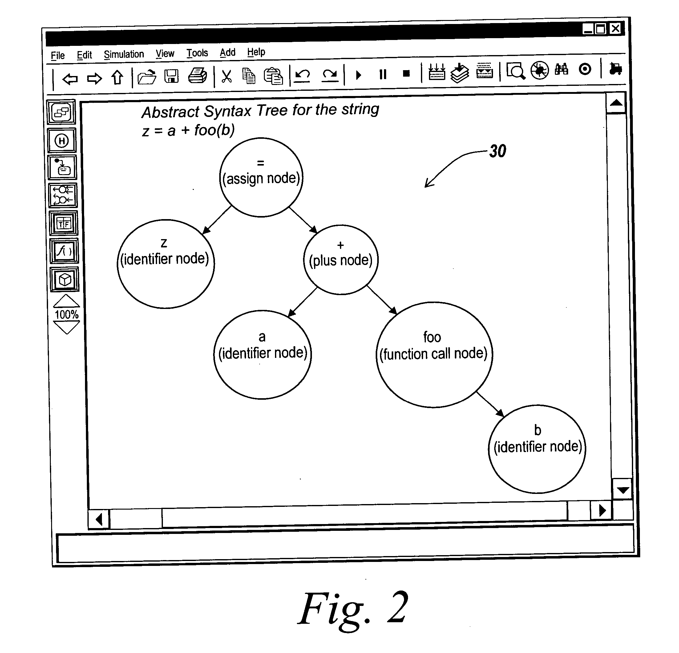 System and method for providing indicators of textual items having intrinsic executable computational meaning within a graphical language environment