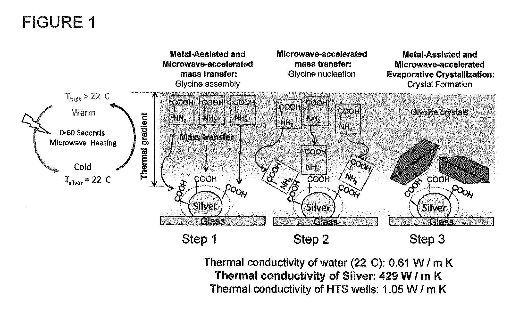 Metal-assisted and microwave-accelerated evaporative crystallization