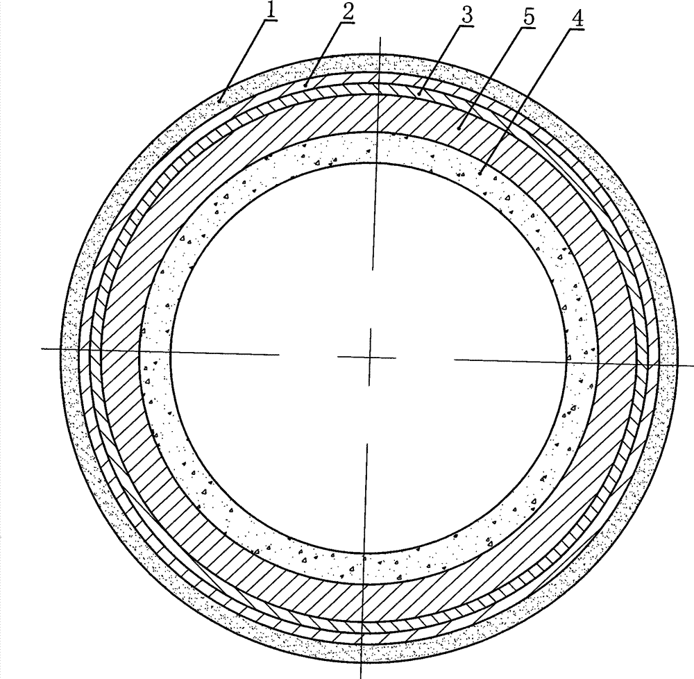 Prestressed large-scale ribbed steel pipe