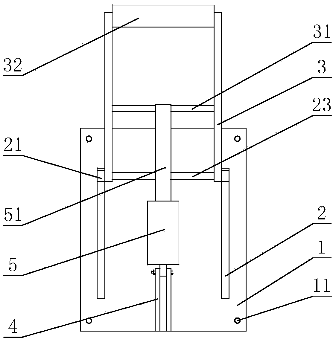 Steel band rolling-up pressing arm