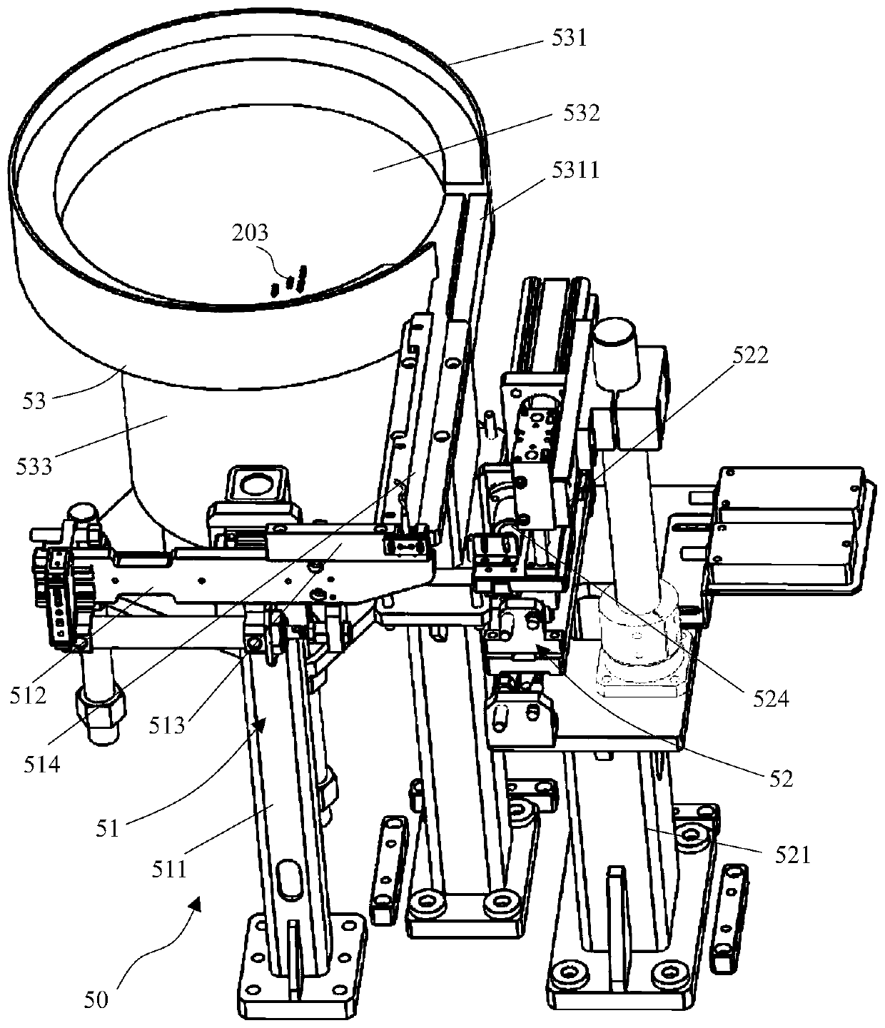 A spring feeding device