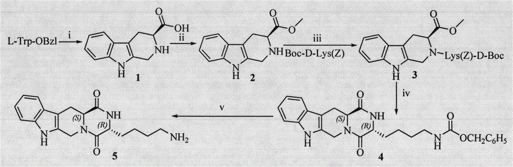 (3R,12aS)-3-(4-aminobutyl)-2,3,6,7,12,12a-hexahydropyrazino[1',2':1,6]pyrido[3,4-b]indole-1,4-dione, and preparation and application thereof