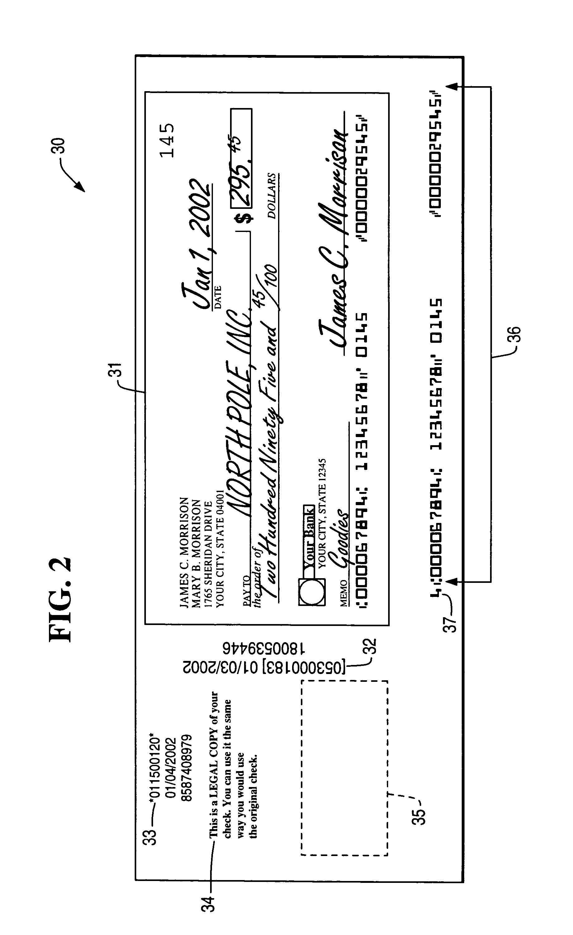 Method of creating an image replacement document for use in a check truncation environment and an apparatus therefor