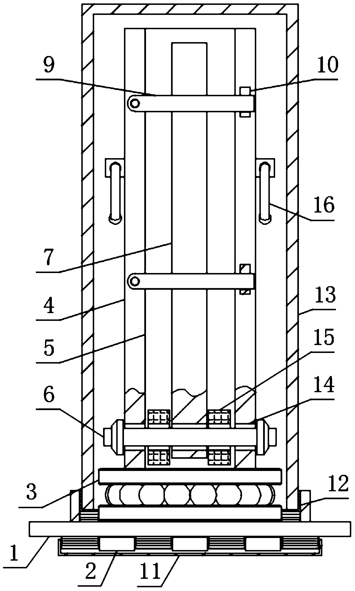 Aircraft wing horizontal measurement device convenient to disassemble and assemble