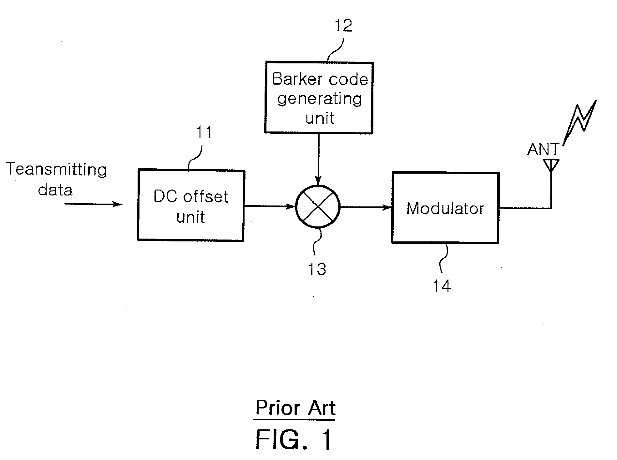 Transmitter and transmitting method of code division multiplexing wireless communication system using on-off keying modulation scheme