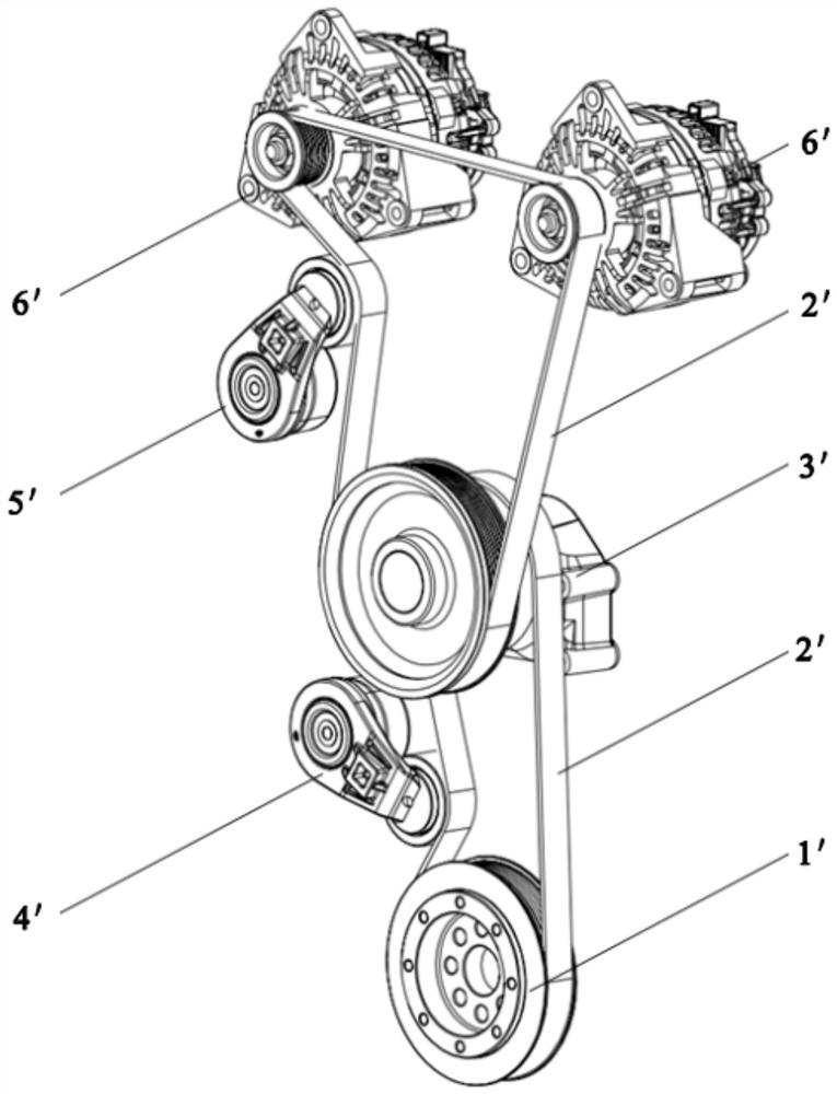 Engine gear train and engine gear train control method