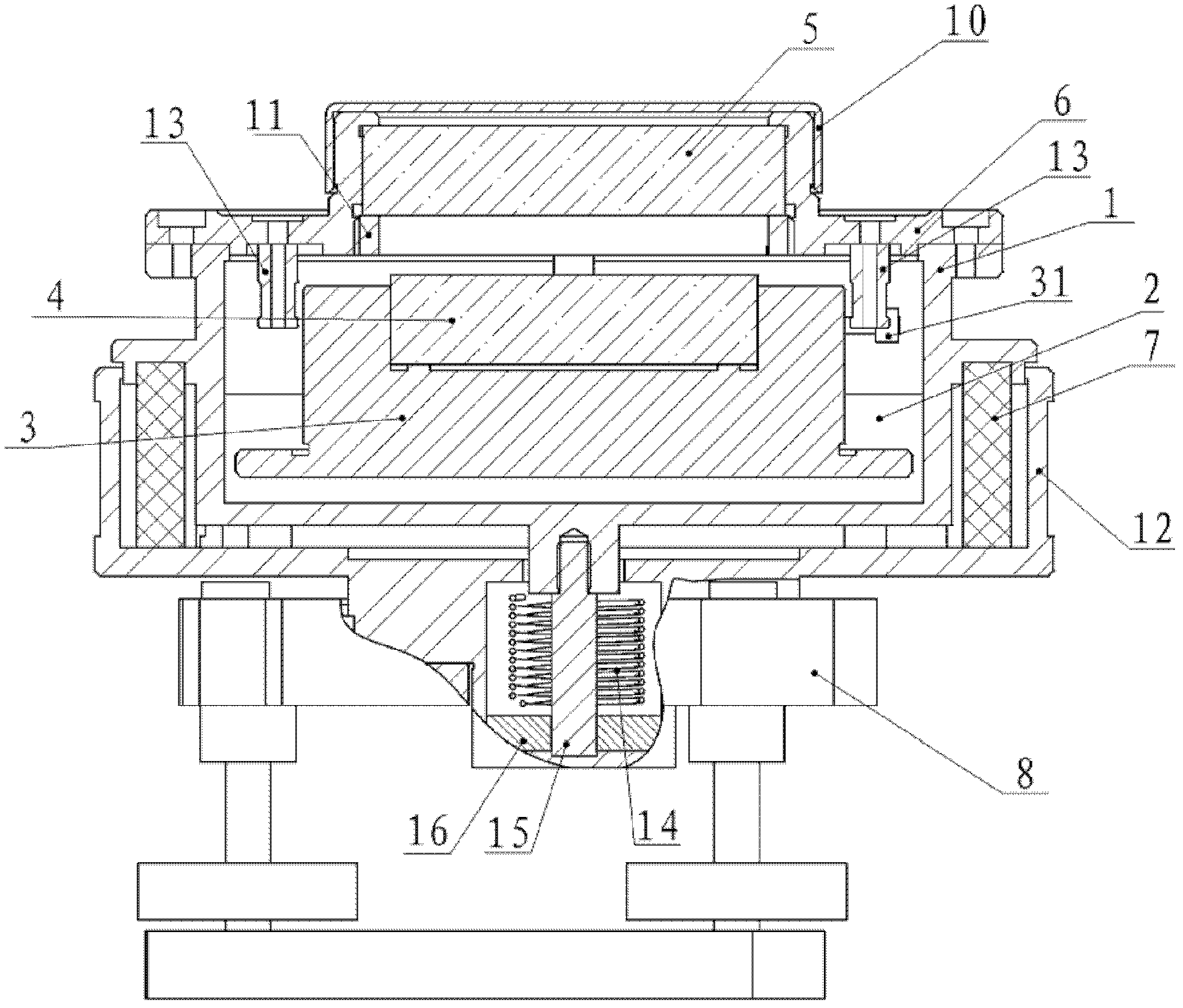 Mercury horizontal reference apparatus