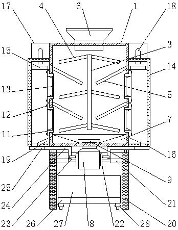 Slag removal device for feed production