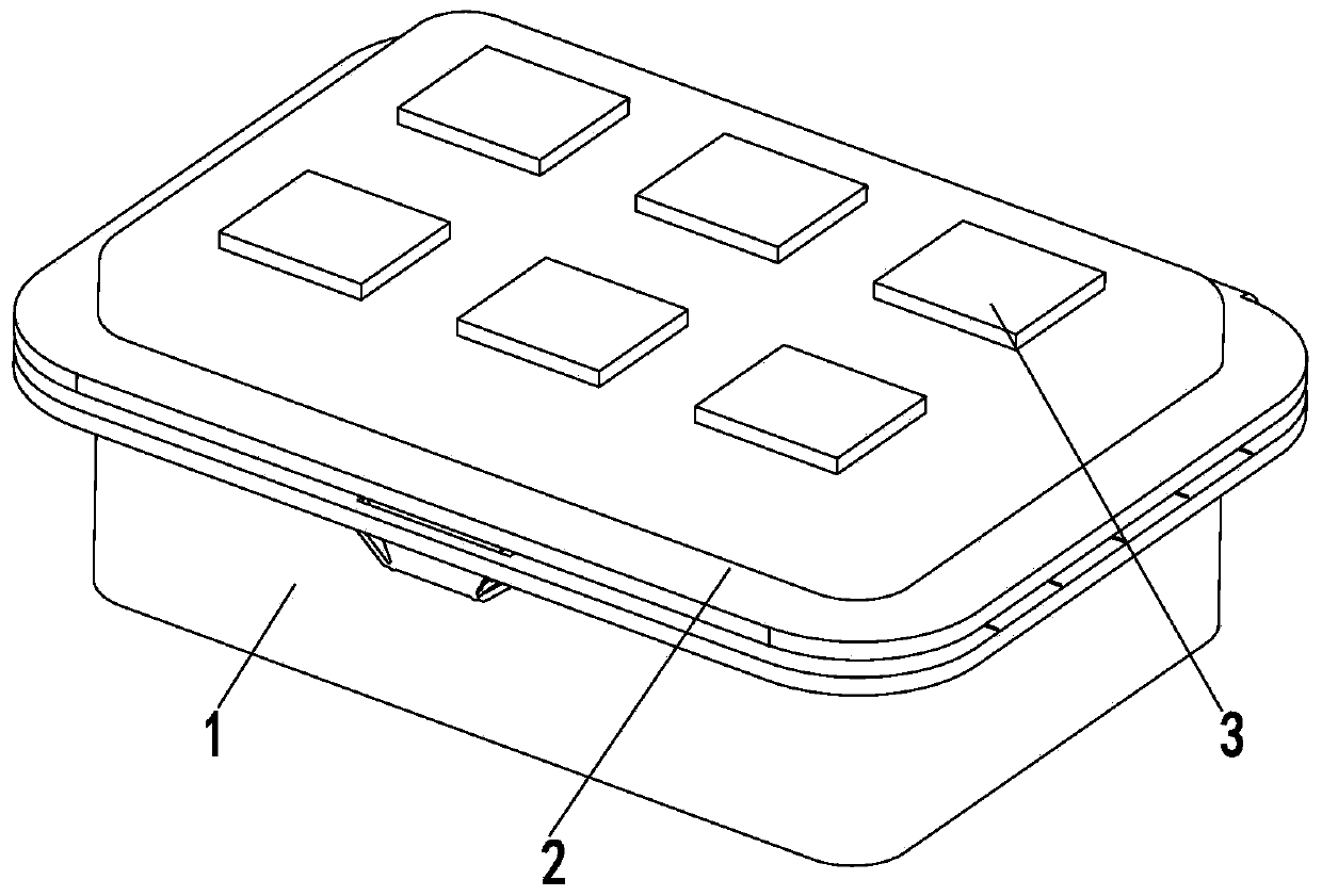 Plastic packaging box and production process thereof