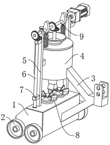 Fertilizing device for corn and soybean compound planting