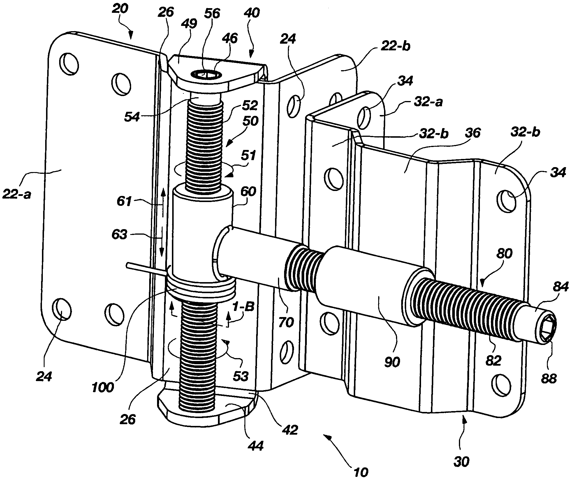 Vertical and horizontal adjustable hinge assembly