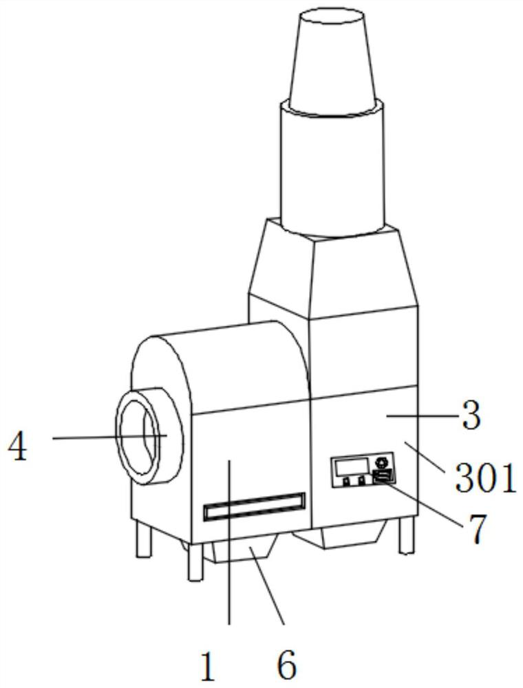 Flue gas treatment device for environmental protection engineering