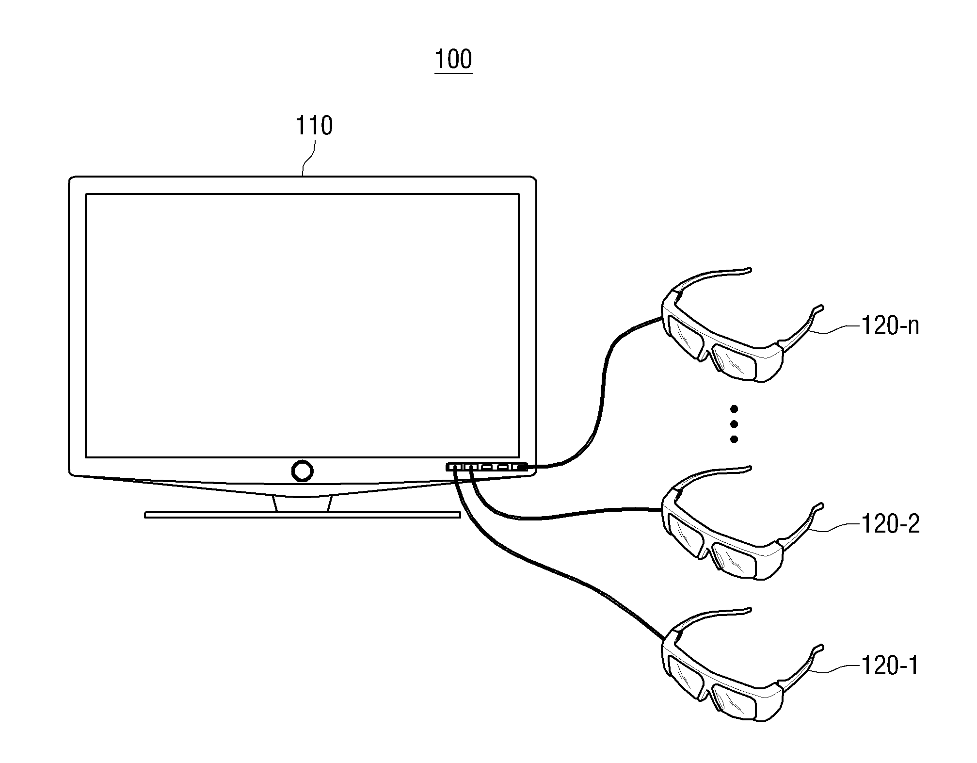 Three dimensional (3D) glasses, 3D display apparatus and system for charging 3D glasses