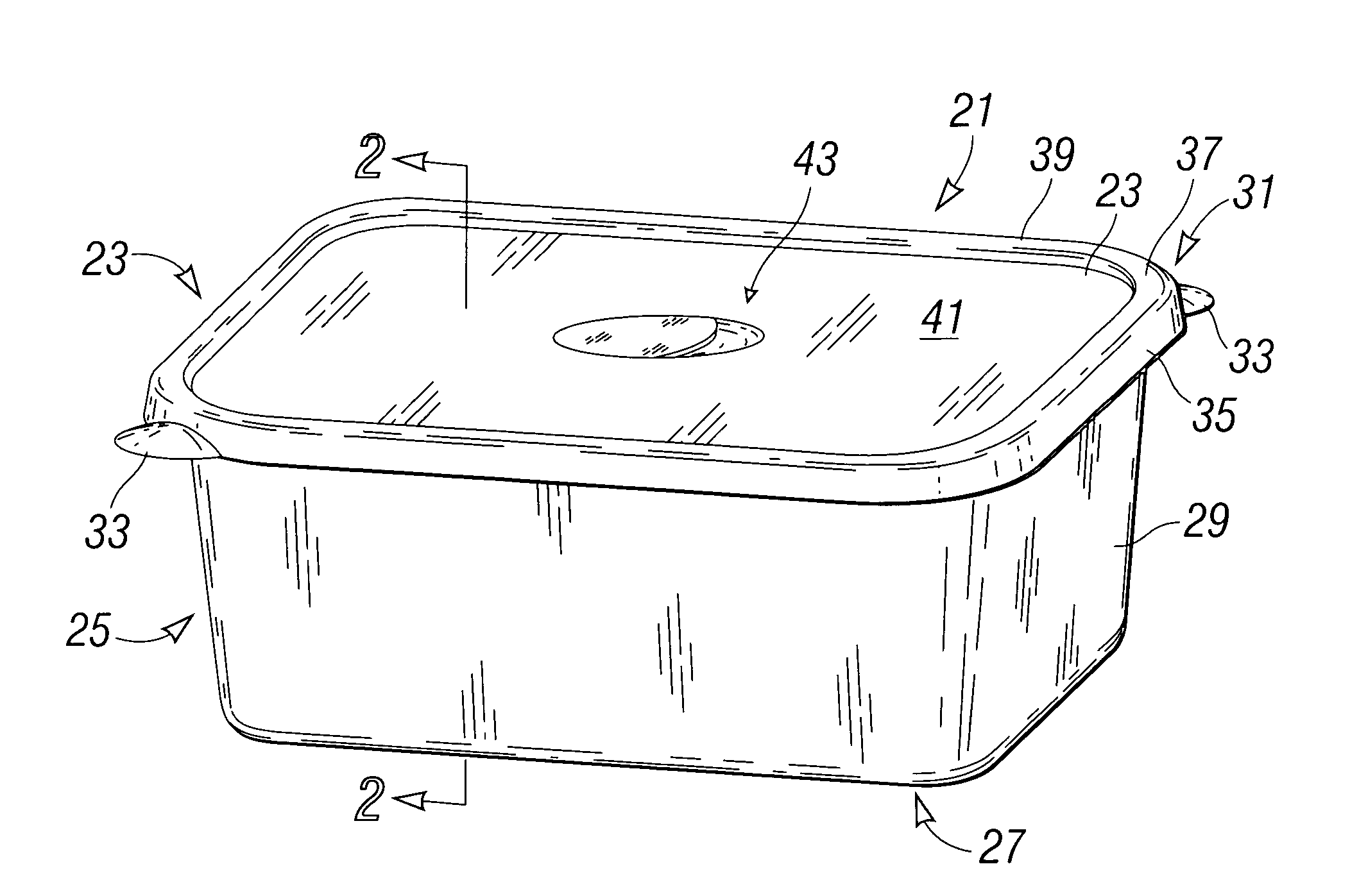 Container assembly having positive snap seal