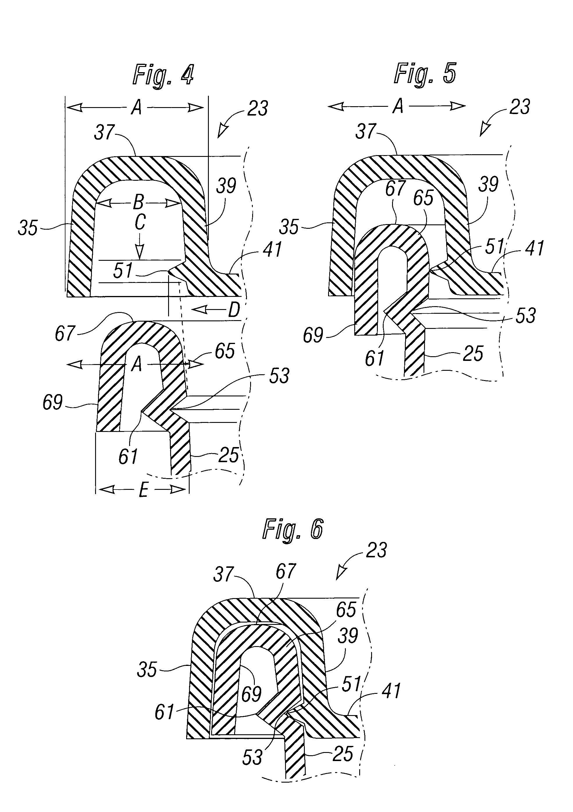 Container assembly having positive snap seal
