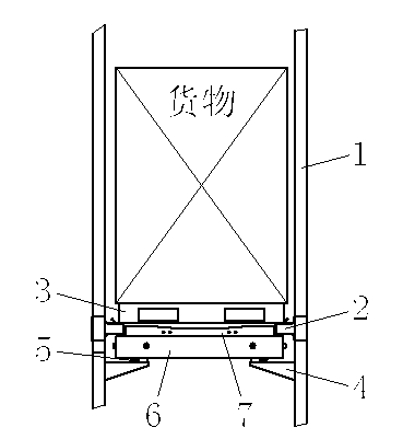 Automatic storing-and-taking method and device for dense three-dimensional warehouse goods shelf