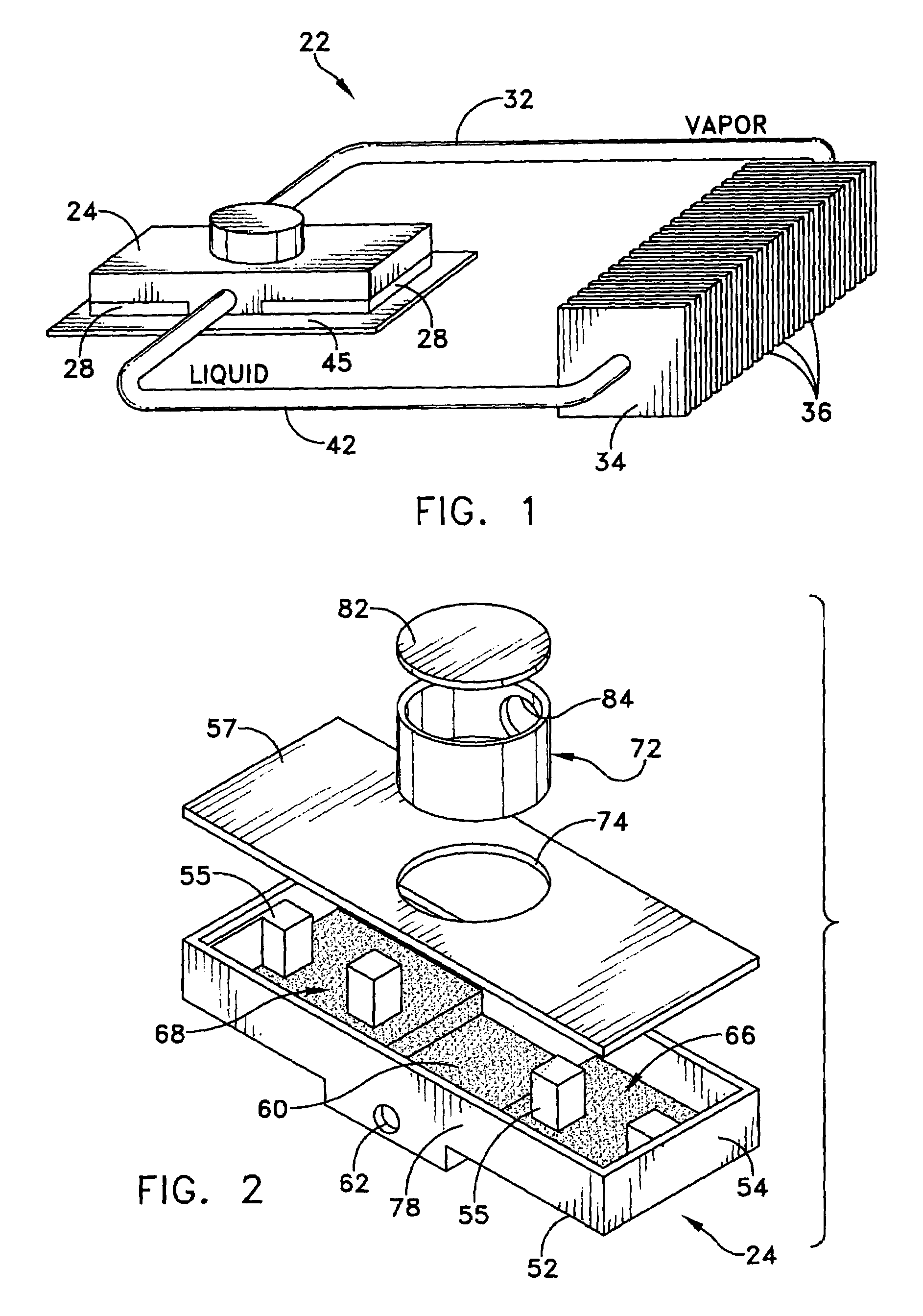 Fluid circuit heat transfer device for plural heat sources