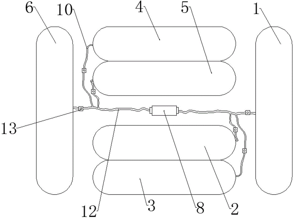 Automobile seat air bag cushion device capable of relieving driving fatigue