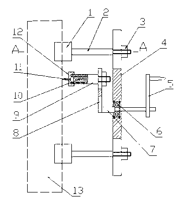 Pipeline connection position intersecting line marking tool