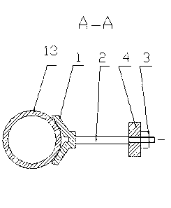 Pipeline connection position intersecting line marking tool