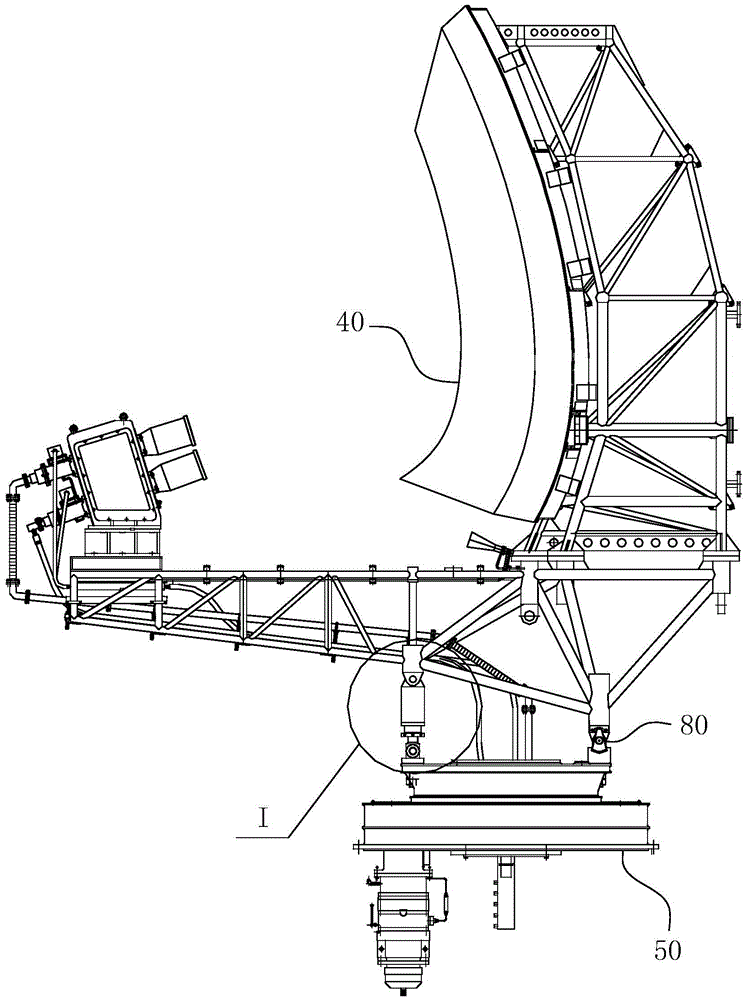 Octave rain-proof adjusting component and air traffic control radar antenna elevation mechanism employing same