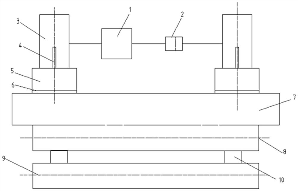 Accurate calibration method for roll gap of mechanical pressing-down straightener