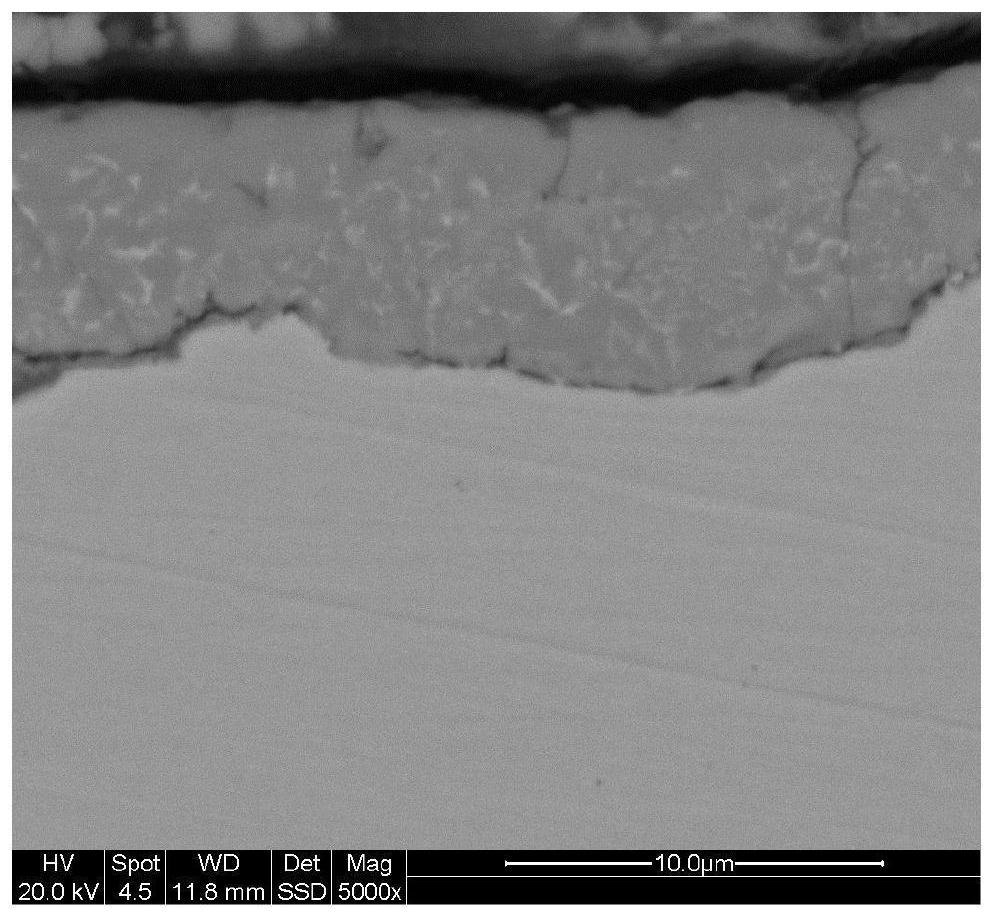 Method for detecting content of each component in scale on surface of hot-rolled strip steel