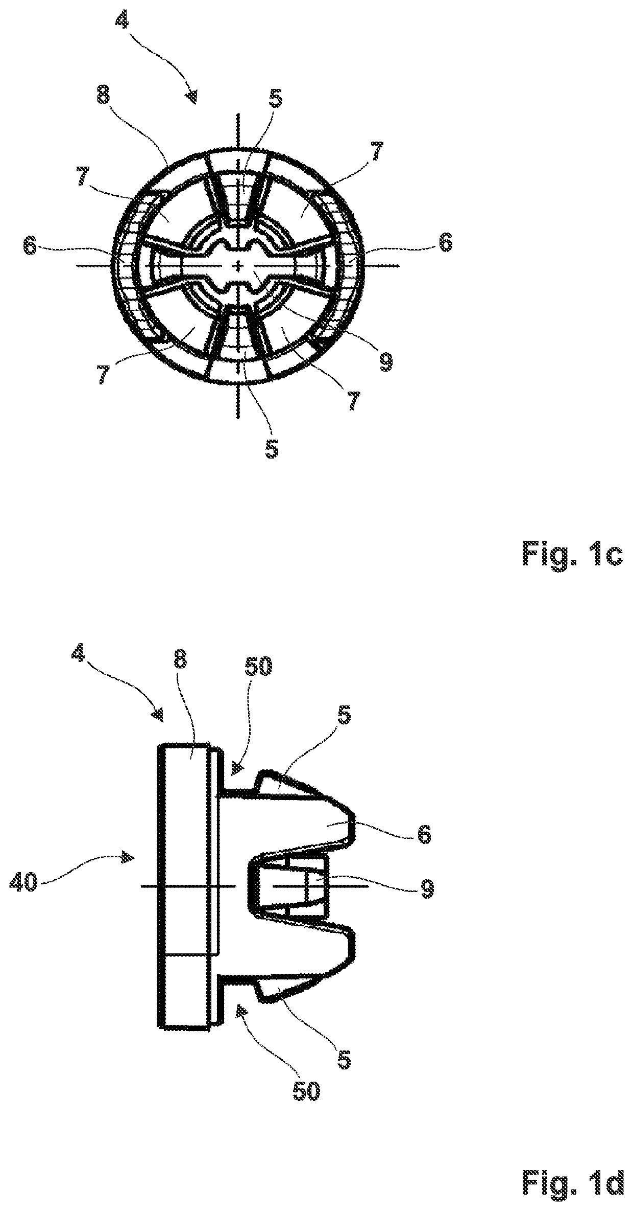 Joining arrangement having a receiving means and a ball joint