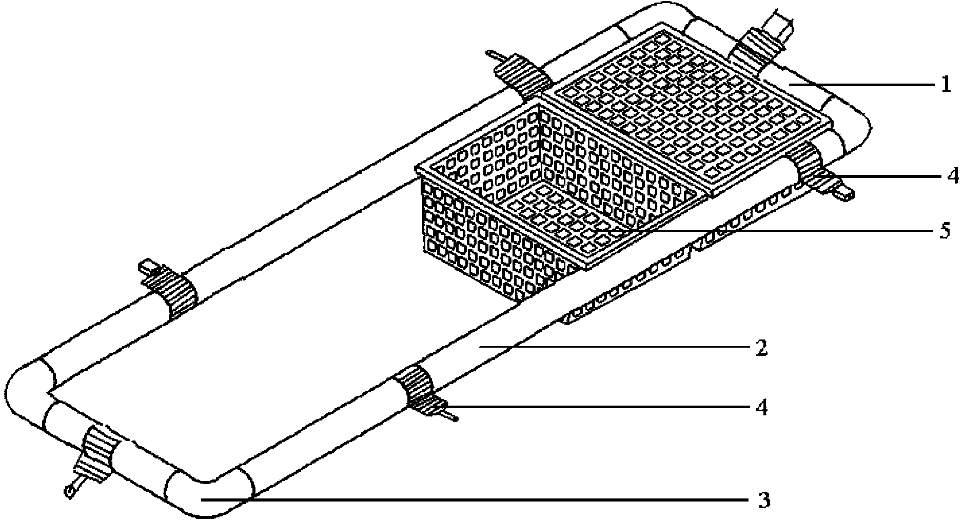 Crab cage culture module with connecting device and system thereof