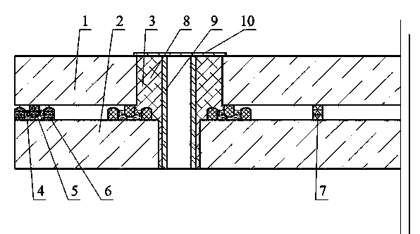 Vacuum plane glass provided with sealing strips and mounting hole through metal welding