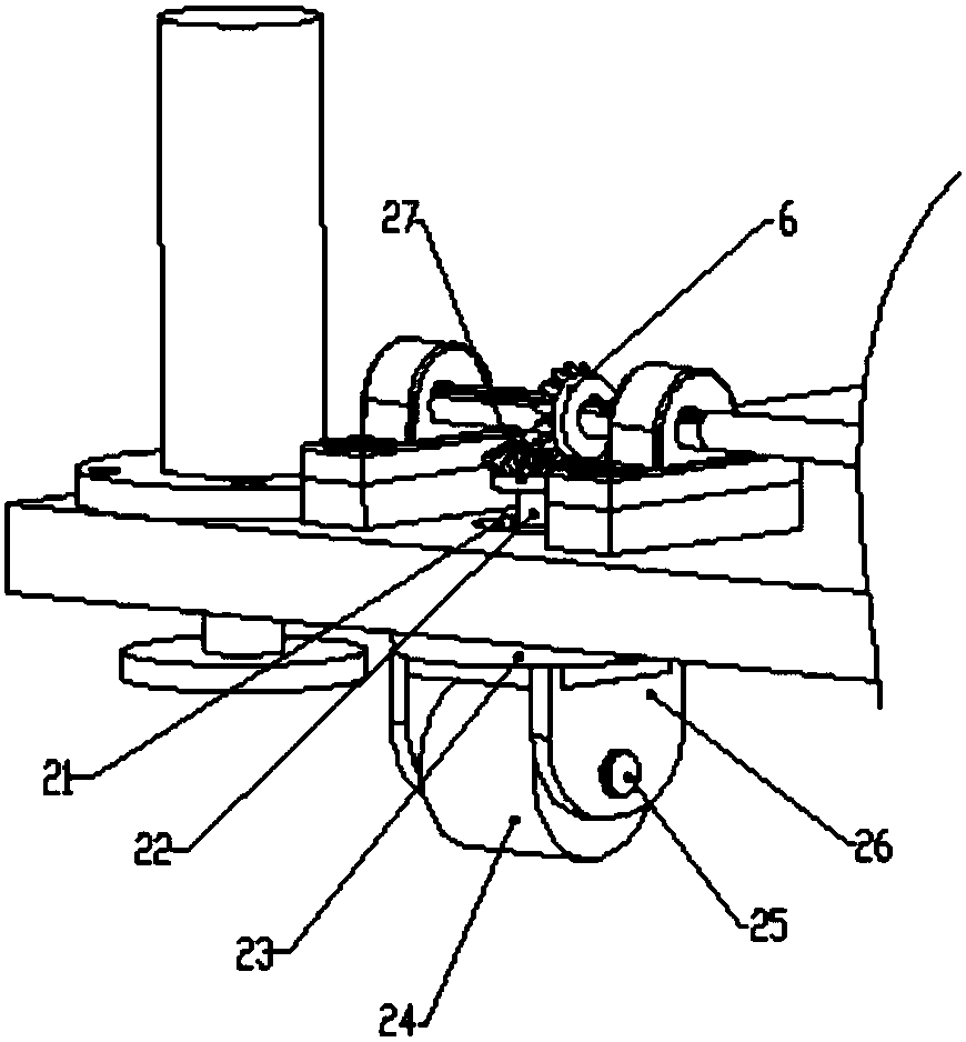 A self-propelled chassis of a robot with four-wheel drive on a swing axis