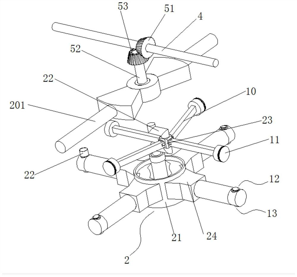 Continuous cross-shaped water pumping device utilizing water energy